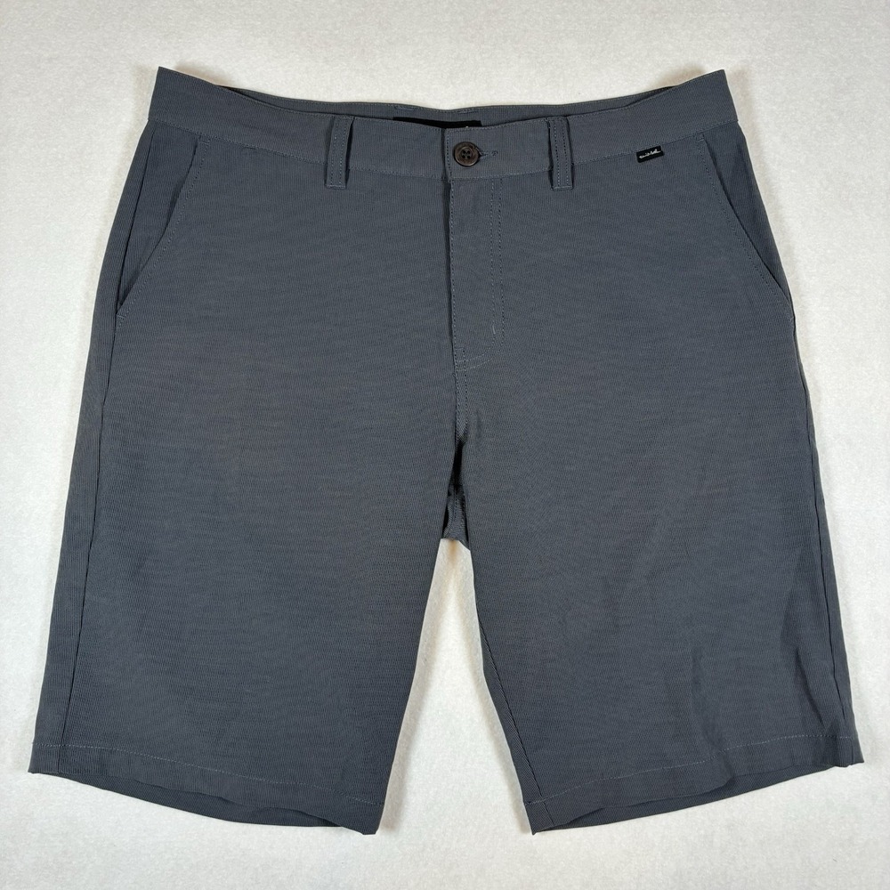 Travis Mathew Golf Shorts Mens 34 Gray Stretch Performance Chino 11" Inseam